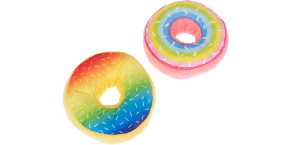Gioco per cani Squeaky Donuts Set – 2 x Ø 14 …