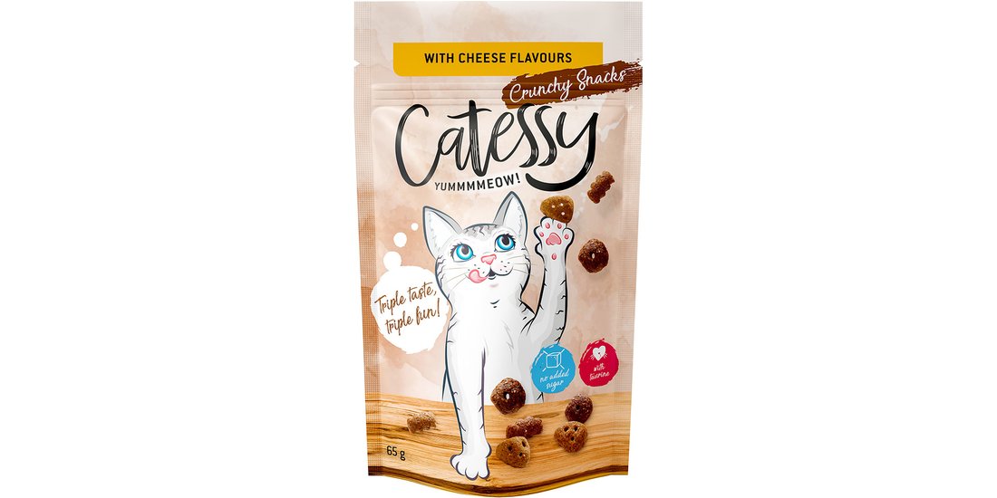 Catessy Snack croccanti per gatto 65 g – Formaggio…