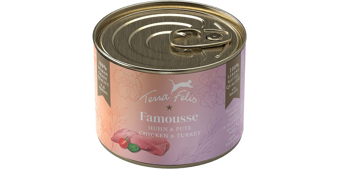 Terra Felis Famousse 12 x 200 g – Pollo e tacchino…