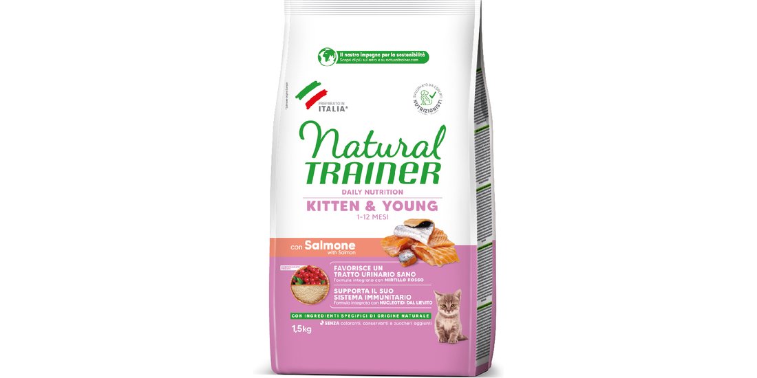 Natural Trainer Kitten Salmone Crocchette gatto…