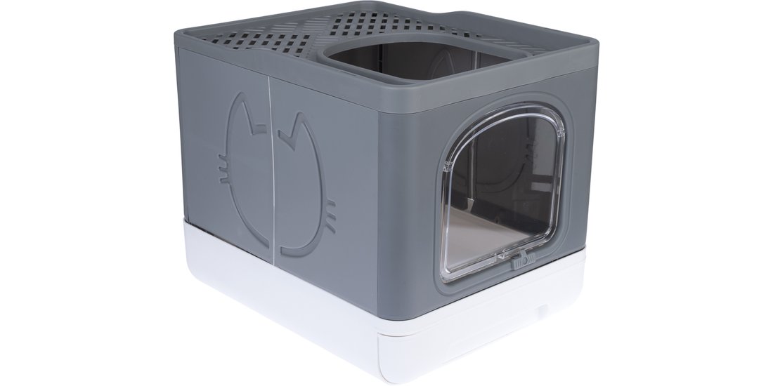Toilette per gatti TIAKI Hop In Jax – grigio…