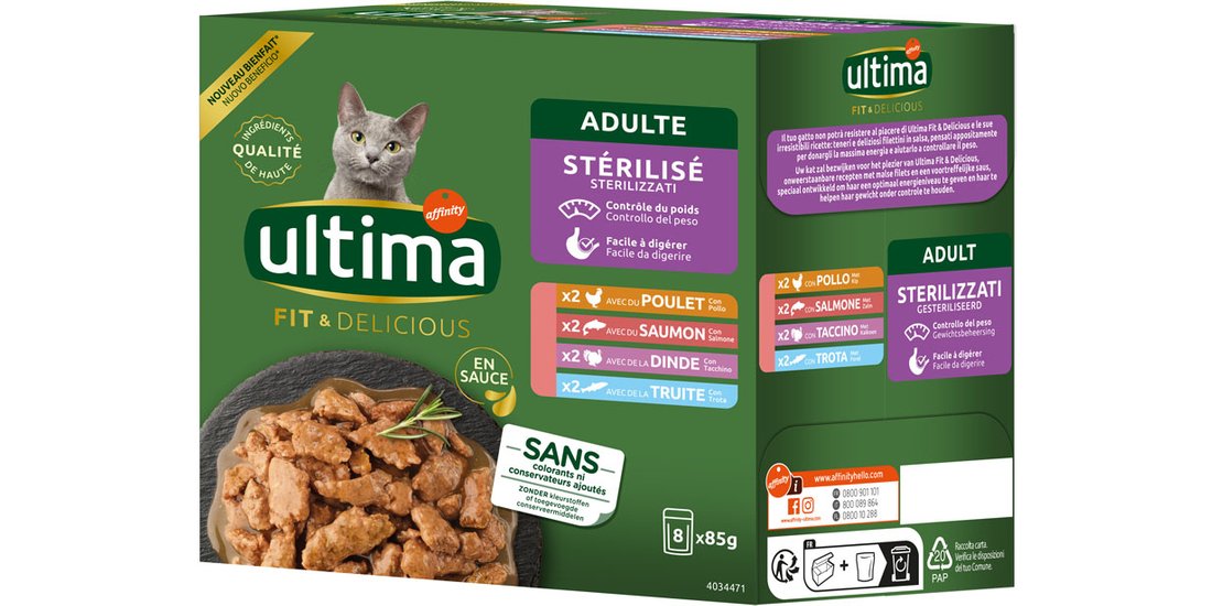 Ultima Sterilized Cat 48 x 85 g Umido per gatto…