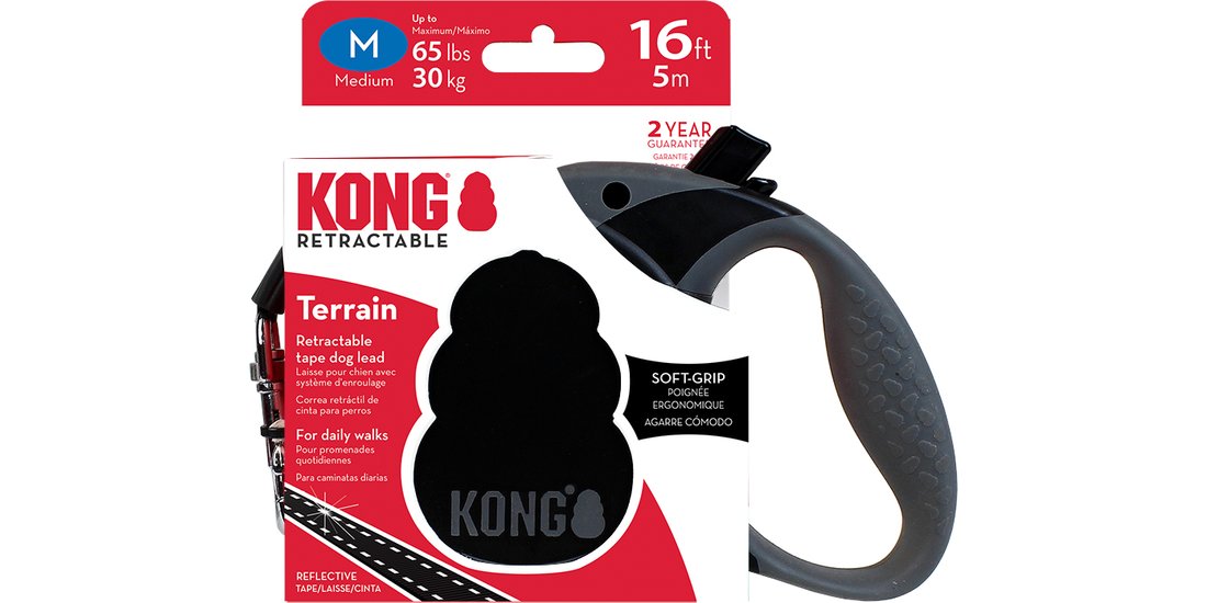 Guinzaglio avvolgibile KONG Terrain nero – Taglia…