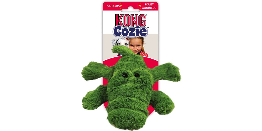 KONG Cozie Ali Alligatore – M: L 25 x P 23 x …