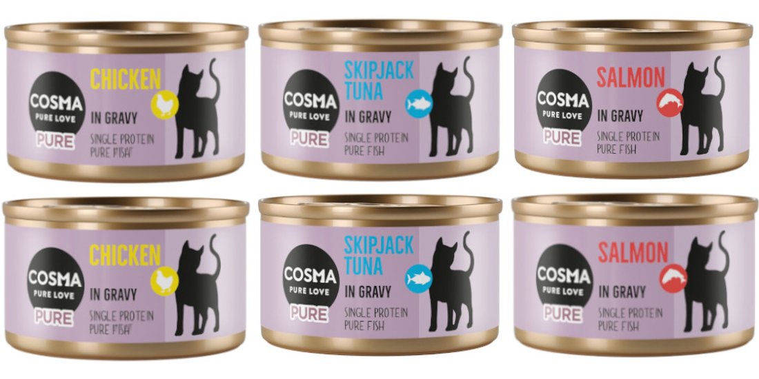 Cosma Pure 6 x 80 g umido gatto – Mix: 2x Pollo…