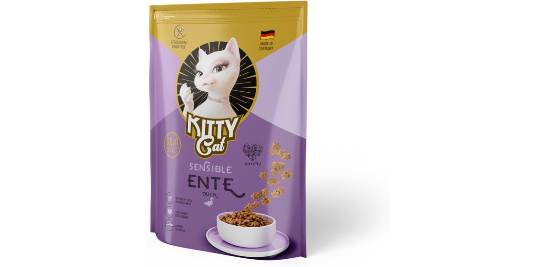 Kitty Cat Sensible con anatra Crocchette per …