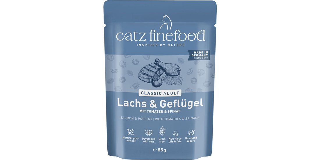 catz finefood 64 x 85 g – Salmone & Pollame
