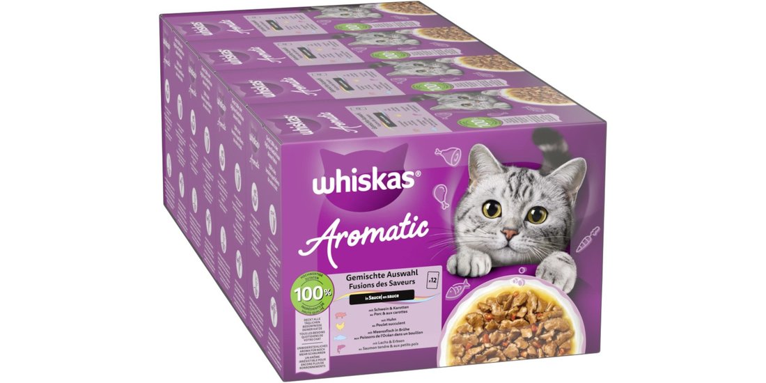 Whiskas 1+ Aromatic Selection 48 x 85 g – Mix…