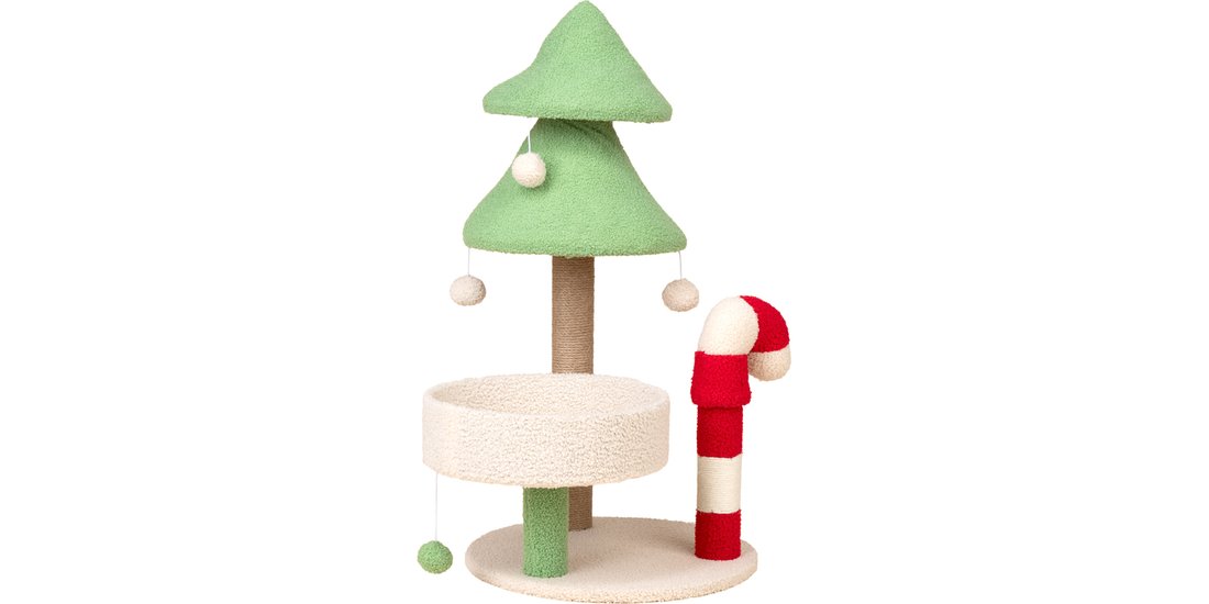 Tiragraffi con lettino TIAKI Candy Cane – bianco…