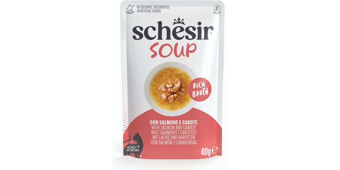 Schesir Cat Soup 12 x 40 g in buste – Salmone…
