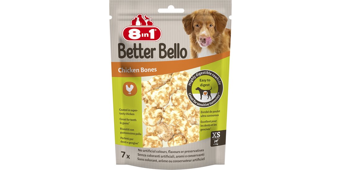 8in1 Better Bello Chicken Bones Snack per cani…