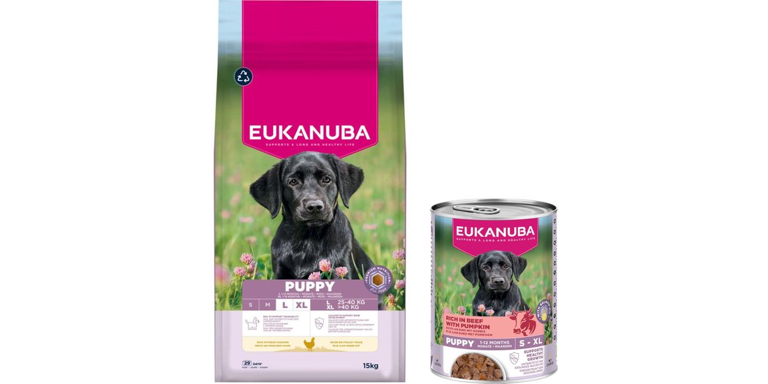 15 kg Eukanuba Premium Nutrition + 3 x 400 g …