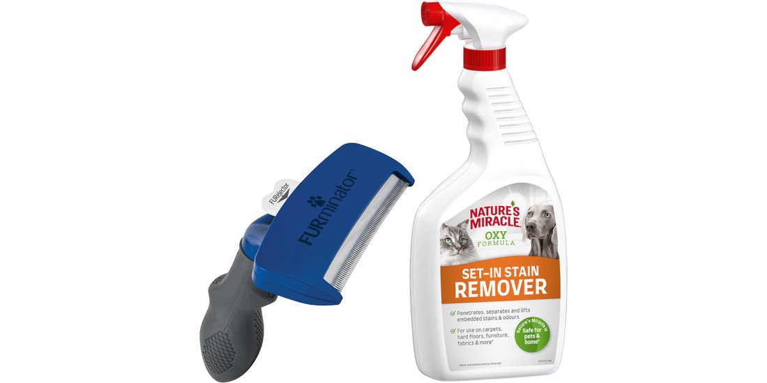 FURminator deShedding + Nature’s Miracle Set-…
