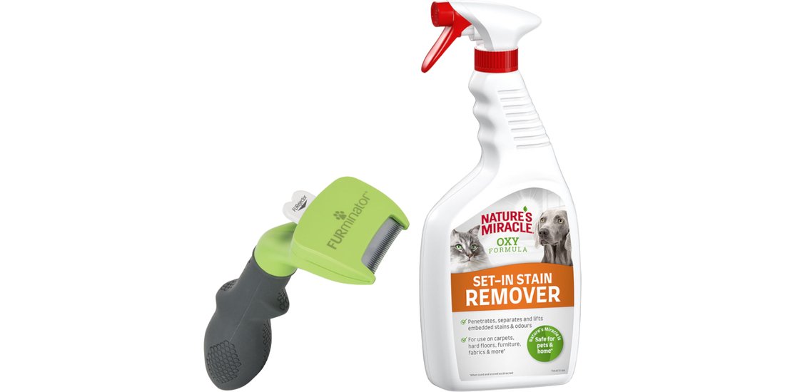 FURminator deShedding + Nature’s Miracle Set-…