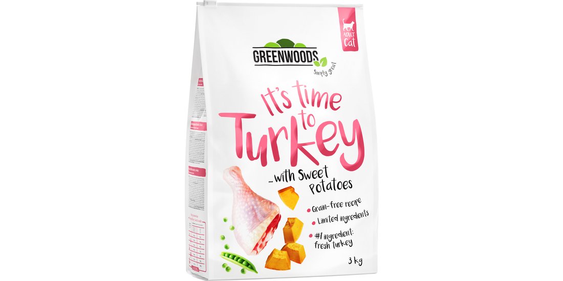 Multipack risparmio! Greenwoods 3 x 3 kg – Tacchino…