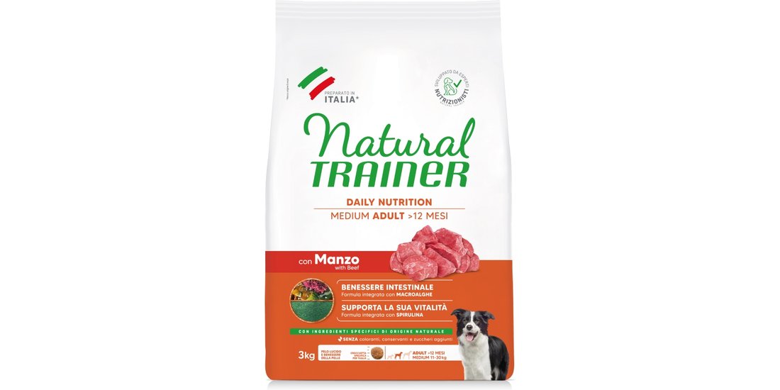 Natural Trainer Adult Medium con Manzo Crocchette…