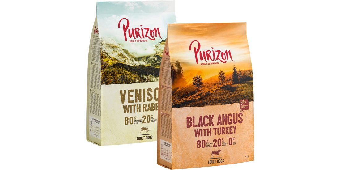 Set prova! 2 x 1 kg Purizon – Adult: Black-Angus…
