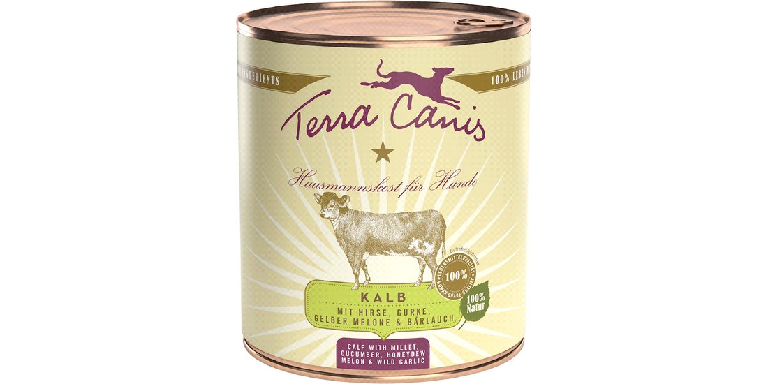 Terra Canis 6 x 800 g – NUOVO: Vitello con Miglio…