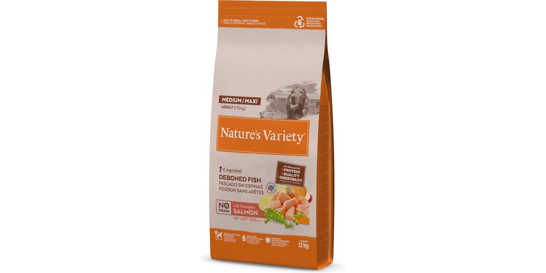 Nature’s Variety No Grain Adult Medium/Maxi Salmone…