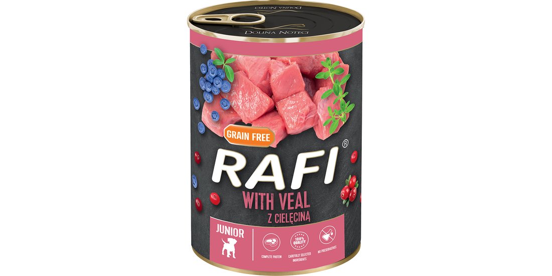 Paté RAFI junior 24 x 400 g – Vitello e Mirtilli…