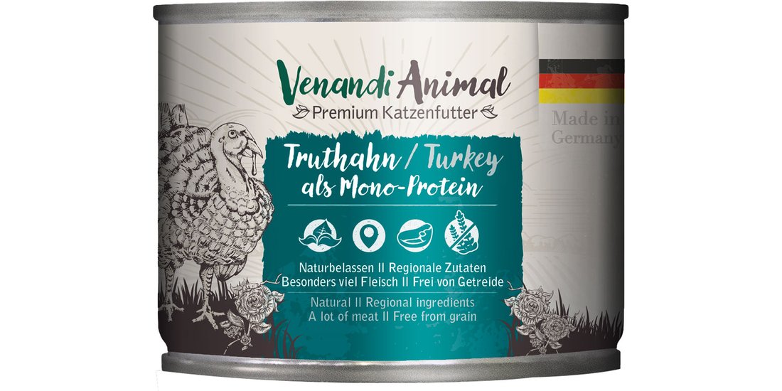 Venandi Animal Monoprotein 6 x 200 g – Tacchino…