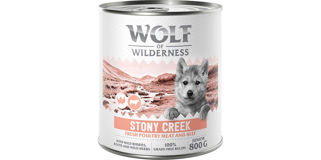 Wolf of Wilderness Junior 6 x 800 g umido per…