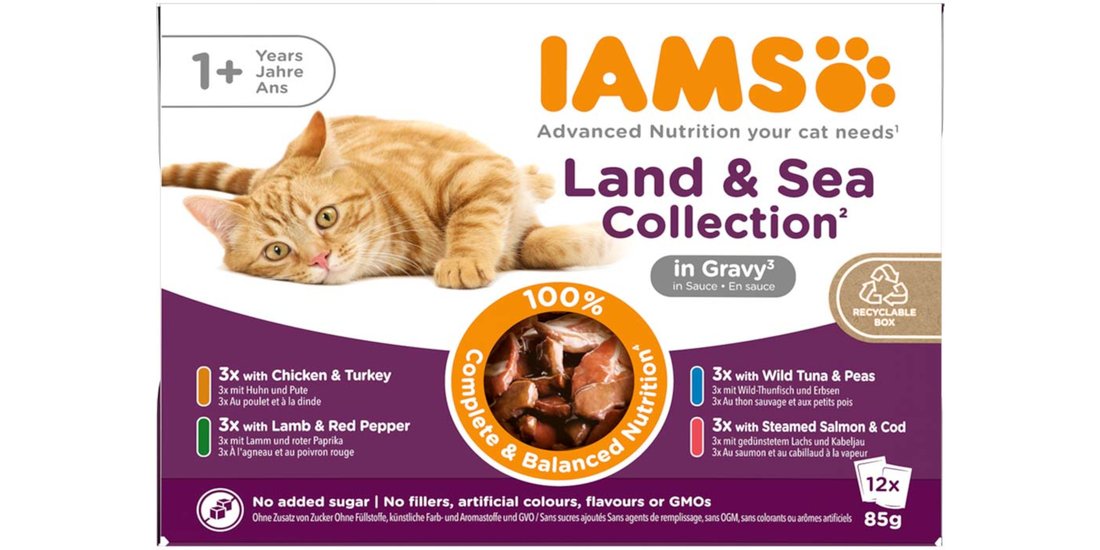 36 + 12 gratis! 48 x 85 g IAMS Advanced Nutrition…