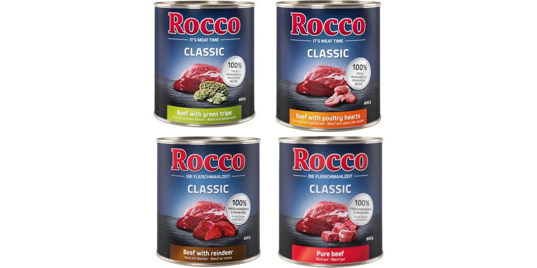 Rocco Classic 24 x 800 g Alimento umido per cani…