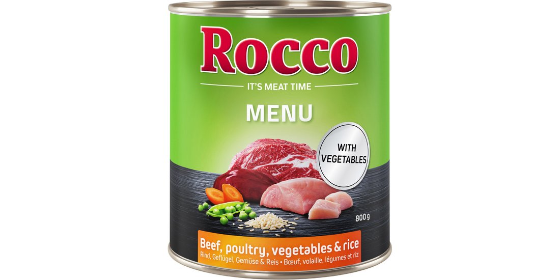 Rocco Menù 6 x 800 g – Manzo con Pollo Verdure…