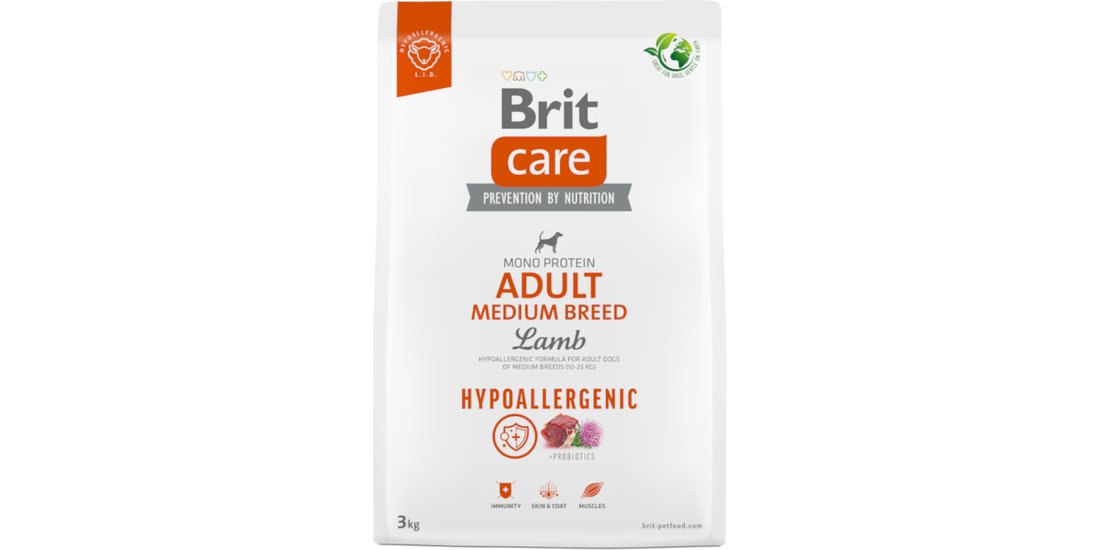Brit Care Hypoallergenic Adult Medium Breed Agnello…