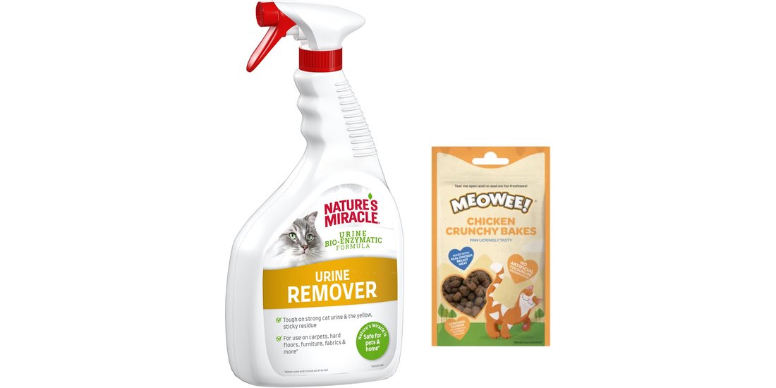 709 ml / 946 ml Nature’s Miracle + 40 g Meowee…