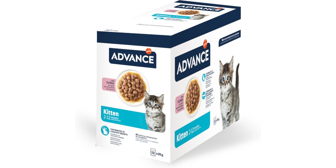 Advance Kitten Tacchino umido per gatto – Set…