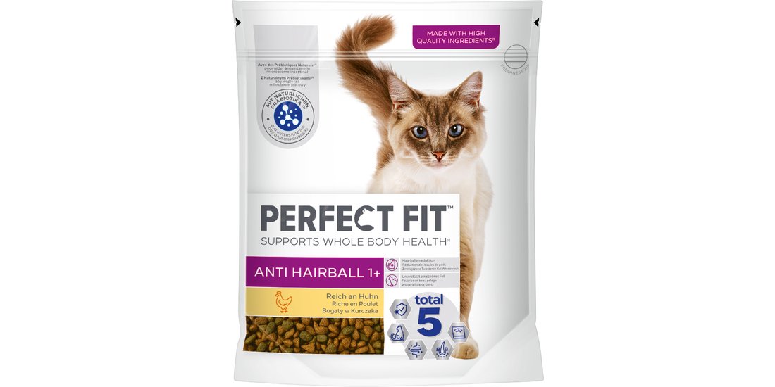Perfect Fit Anti Hairball 1+ Ricco di Pollo Crocchette…