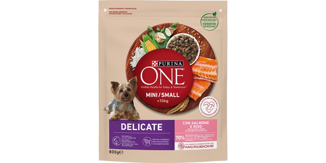 PURINA ONE Mini Delicate Salmone e Riso Crocchette…
