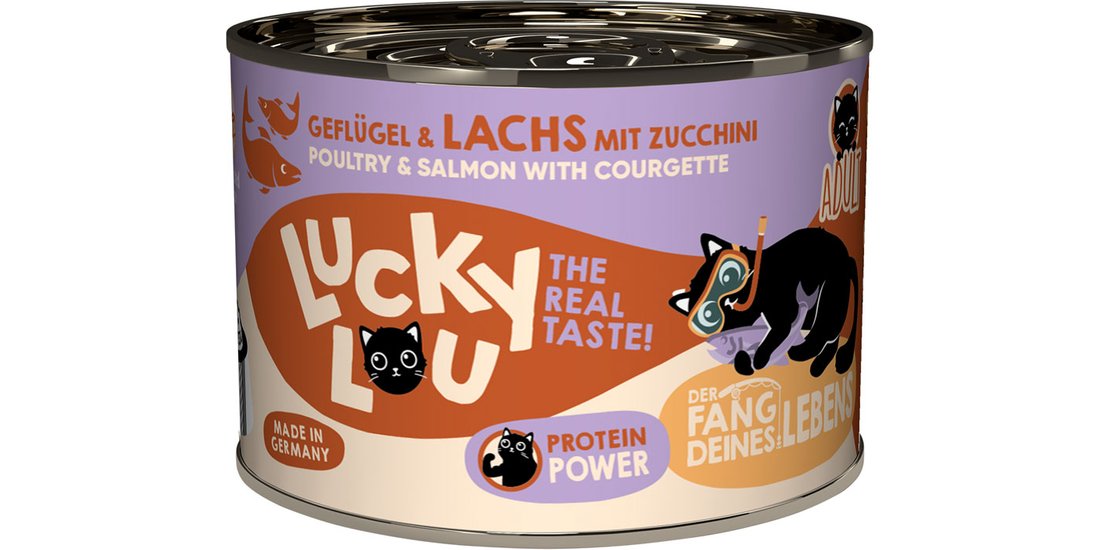 Lucky Lou Adult 6 x 200 g umido gatto – Pollame…