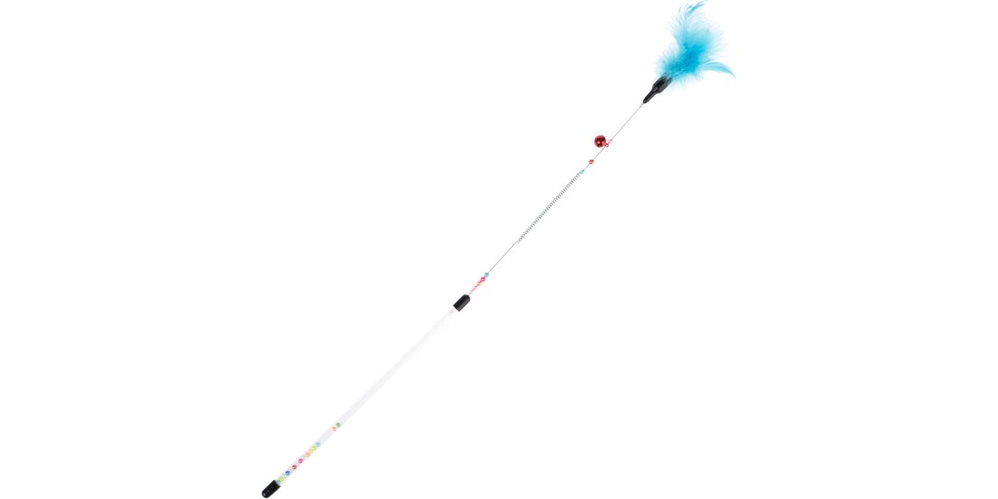 Cannetta gioco per gatti TIAKI Blue con piuma…