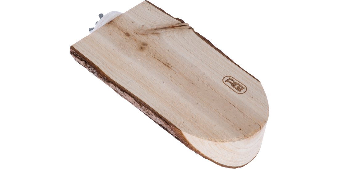 TIAKI Piattaforma in legno con corteccia ovale…