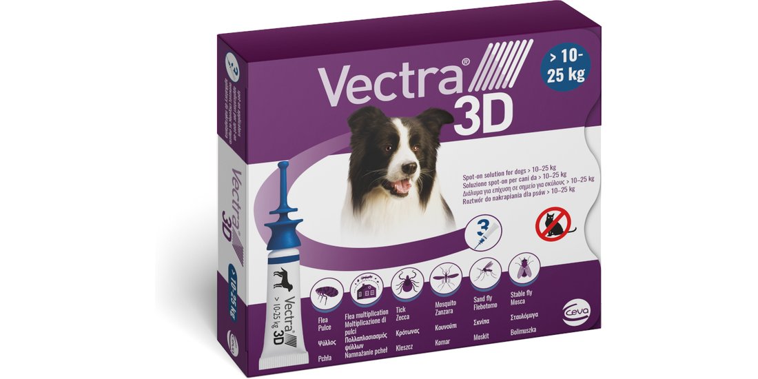Vectra 3D per cani (10-25 kg) – M – 3 pipette…