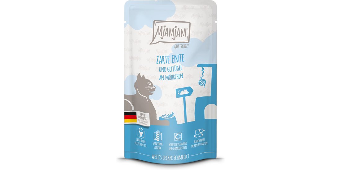 MjAMjAM Buste 12 x 125 g umido gatto – Anatra…