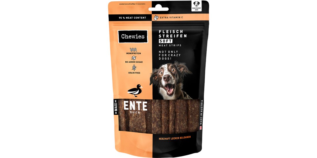 Strisce di carne Chewies – Anatra 150 g