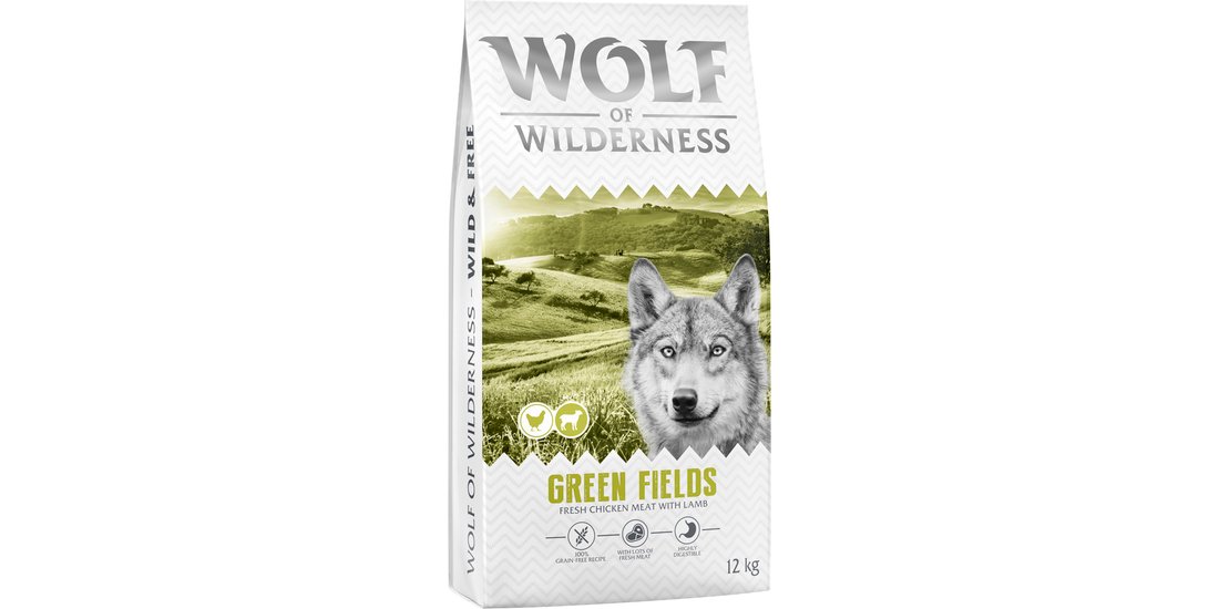 Wolf of Wilderness Adult “Green Fields” – Agnello…