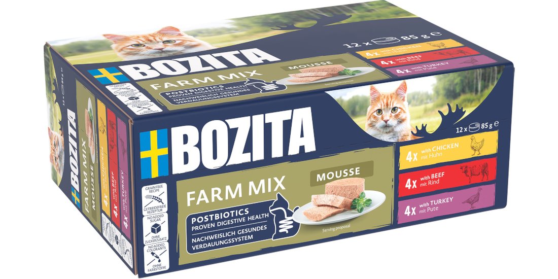 Bozita Mousse 12 x 85 g – Farm Mix
