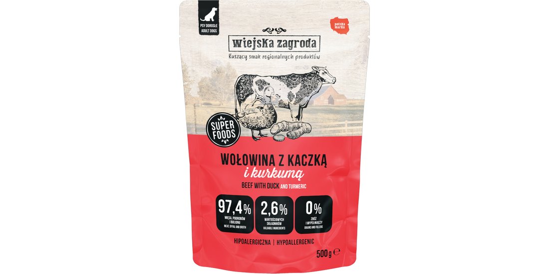 Wiejska Zagroda Dog Adult in busta 2 x 500 g – …