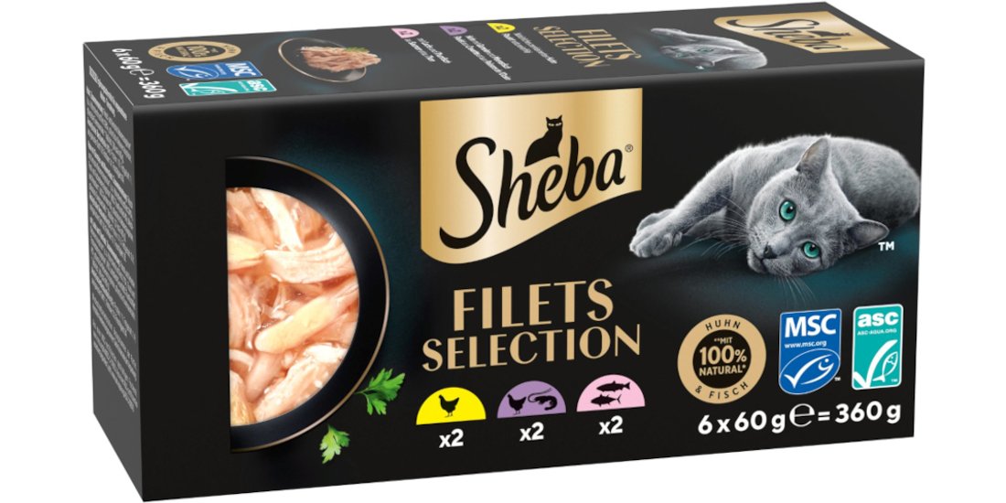 Sheba Filets 36 x 60 g – Mix II (3 varianti)