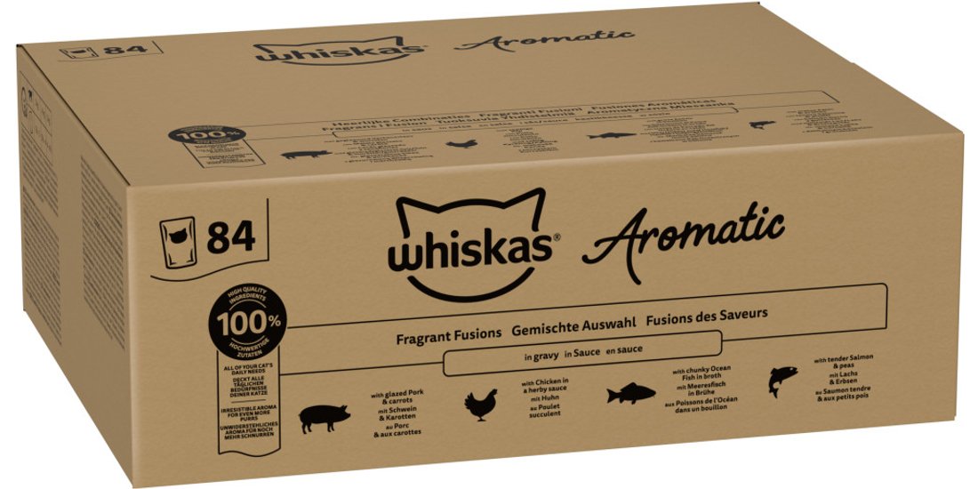 Whiskas 1+ buste 84 x 85 g – Selezione mista …