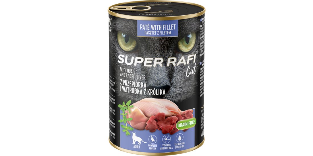Rafi Cat Super 12 x 400 g – Quaglia e fegato …