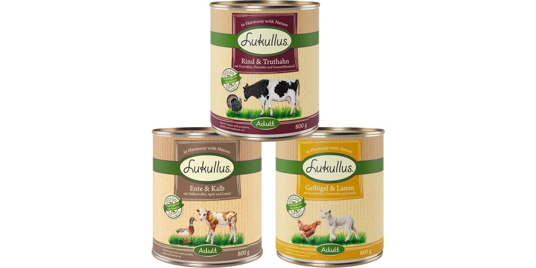 Lukullus 24 x 800 g – Mix Adult (3 gusti) senza…