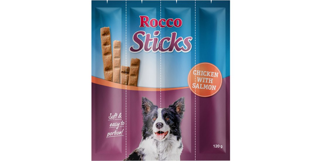 Rocco Sticks Snack per cane – Pollo & Salmone…