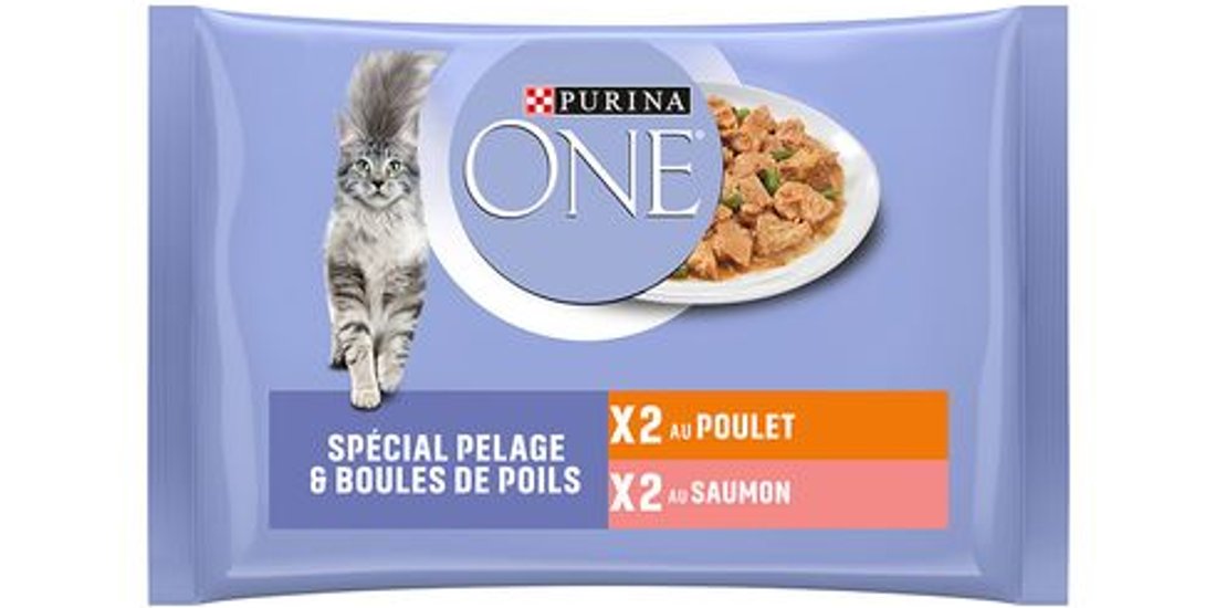 PURINA ONE 4 x 85 g – Coat & Hairball Pollo e…