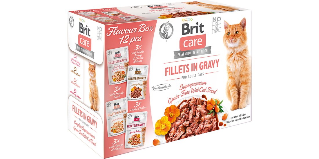 Brit Care Cat Fillets in Salsa Pacco misto 12…